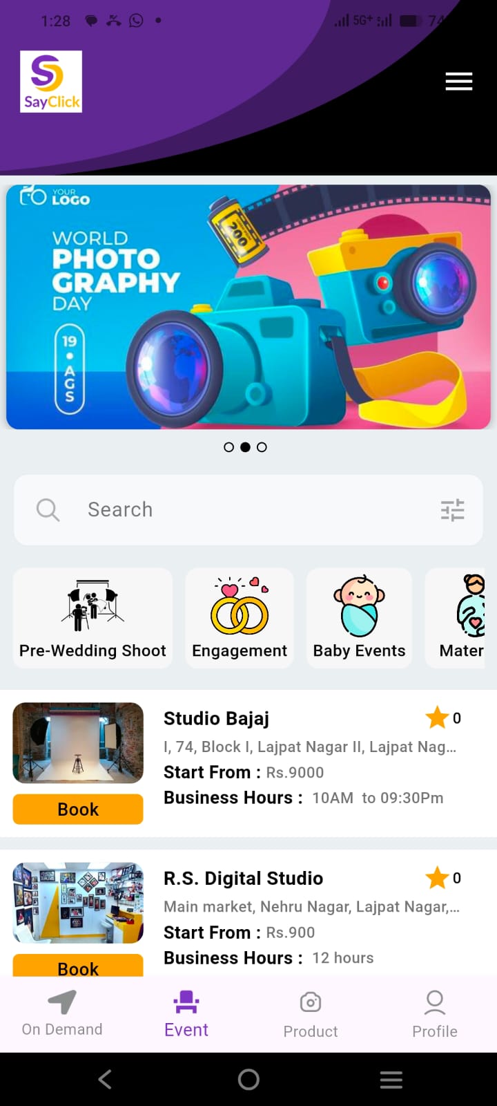 SayClick Product Shoot